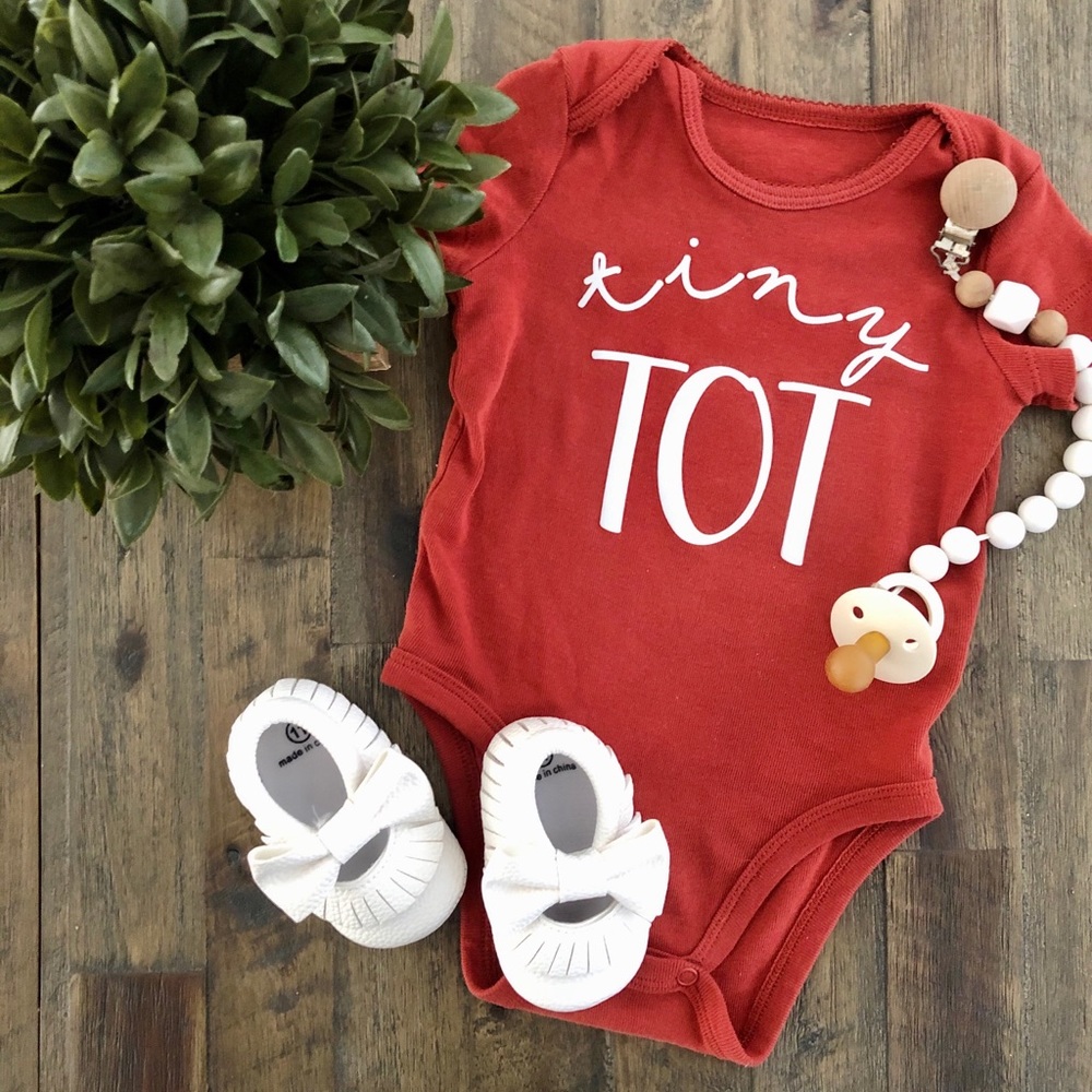 COPY - Tiny Tot Onsie- 9 month Burnt Orange